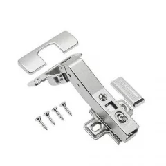 Петля GTV ZM-НСKT 45 градусов угловая самозакрывающаяся с планкой с евро: ZM-HCKT45-ZE-S