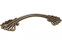 Ручка-скоба 96мм, отделка бронза "Флоренция"