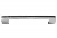 Ручка-скоба 160-192 мм, отделка хром глянец, под вставку