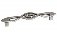 Ручка-скоба 128мм, отделка серебро античное