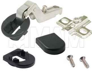 Петля угловая (+30) площадка под саморез/черн D-обр.: C123153 под саморез/черн D