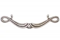 Ручка-скоба 64мм, отделка старое серебро с блеском