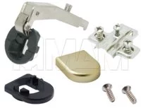 Петля прямая (180) площадка с евровинтами/ник мат D-обр.: C123158 с евровинтом/ник мат D