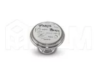 Ручка-кнопка D35мм хром/керамика Paris: WPO.77.00.Q4.000.CR