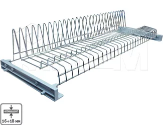 Посудосушитель для тарелок без рамки, 600 мм, хром: GV60VCP