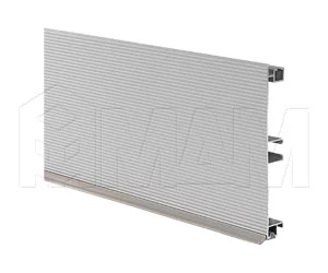 Цоколь алюминиевый (высота 100, длина 4000 мм), алюминий матовый рифленый: 30.400.MR.00