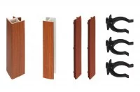 Комплект угловых элементов для цоколя ПВХ H.150, вишня