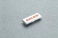 Накладка на плечо петли с логотипом SALICE, белый пластик