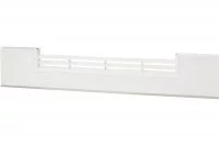 0418 Решётка вентиляционная для цоколя ПВХ H.120, L=600, белый глянец NEW