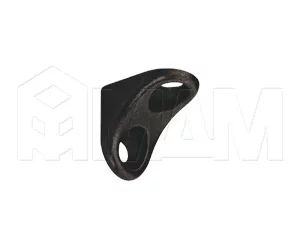 Полкодержатель для деревянных полок с фиксацией, с двумя отверстиями под саморез, бронза: AL02 ZBR