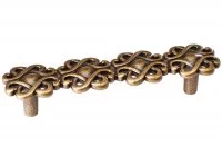 Ручка-скоба 96мм, отделка бронза "Флоренция" (2 винта М4х22 + 2 винта М4х25)