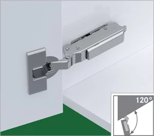 Петля TIOMOS со встроенным амортизатором угловая (-30/120) накладная: F028138374