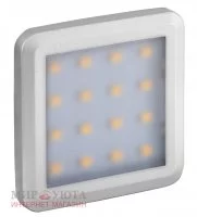 FLAT Светодиодный светильник точечный квадратный, серебро, 12V, нейтральный белый 4000К, 1.5W: FL12-QNO-NW1 FLAT Светодиодный светильник точечный квадратный, серебро, 12V, нейтральный белый 4000К, 1.5W: FL12-QNO-NW1