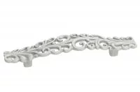 Ручка-скоба 96мм, отделка серебро винтаж