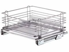 Посудосушитель в нижнюю базу 600мм с поддоном, направляющие плавного закрывания, хром