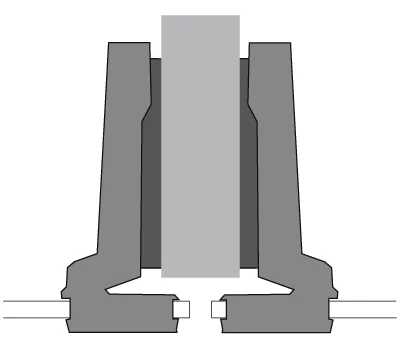 Hettich: 72967: Петля Intermat 9904 для стеклянных дверей угол 95°, чашка T1 диаметр 26, на среднюю стенку (B2, 5)