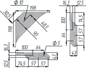 Стяжка для рамы кровати: SKR12