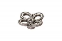 Ручка-кнопка,отделка старое серебро с блеском