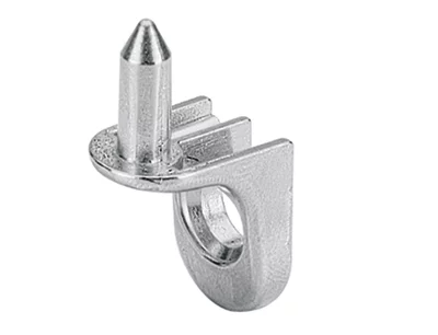 Hettich: 1011027: Полкодержатель Sekura 7, со штифтом, М6х25, цинковое литье, никелированный