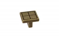 Ручка-кнопка, отделка бронза античная