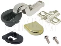 Петля стандартная вкладная площадка под саморез/золото D-обр.: C123152 под саморез/золото D