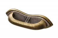 Ручка-скоба 64мм, отделка бронза античная "Флоренция" + старое серебро