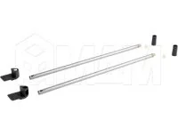 NOVA PRO DELUXE Комплект круглых рейлингов, серый металлик, 400 мм: F102045971