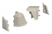 Комплект угловых элементов для овального бортика, цвет светло-серый