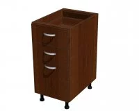 Корпус напольной тумбы для кухни, 3 ящика 400*560*720