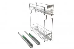 Бутылочница FGV в базу 200мм правая, направляющие EXCEL, плавная доводка, хром