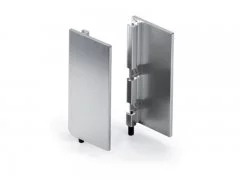 Комплект торцевых заглушек сплошных верхнего профиля GOLA Alphalux (2 части:L+R), алюминий