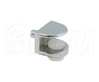 Полкодержатель для стеклянных полок толщиной 5-8 мм, со штоком, хром: MV08-F008