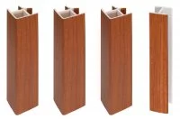 Комплект угловых элементов для цоколя ПВХ H.150, вишня