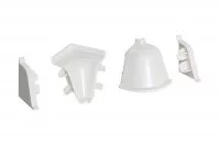 Комплект угловых элементов для овального бортика, цвет белый