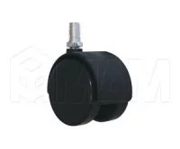 Опора двухколесная с винтом M8, D40 мм, без стопора: ОК-40/2/K