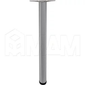 Опора для стола, D60, H710+25 мм, мат. хром, 4шт.: X4RG 710 MCR 4 Опора для стола, D60, H710+25 мм, мат. хром, 4шт.: X4RG 710 MCR 4