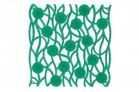 Комплект декоративных панелей SINFONIA 254х254мм (6 штук), отделка зеленая