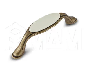 Ручка-скоба 96мм бронза состаренная/керамика: WMN.77.01.00.096.D1