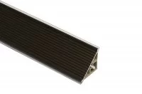 Бортик треугольный рифленый, L=3050, бронза