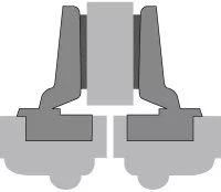 Hettich: 1058366: Петля Intermat для смежных профильных дверей толщиной до 32 мм