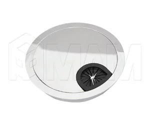 Заглушка кабель-канала, металлическая, круглая, d=80 мм, хром: 362-80 CR