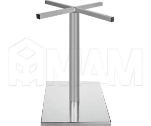 Подстолье с квадратным основ, D60, H700, хром вулканический, 1шт.: Т 76/715 ХРОМ КВ