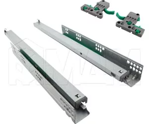 VEKTOR LS направляющие ниж. крепления, полн. выдвижения, плав. закрывания, 450 мм