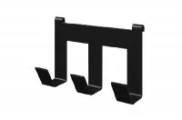 Крючок тройной 100мм, отделка черный бархат (матовый)