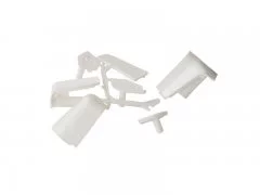 Комплект соединителей овального пристеночного бортика(ALF%/40), пластик, белый (4ч: 2*90гр,2 загл,1*135гр.)