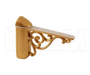 VENICE Менсолодержатель для деревянных и стеклянных полок 4 - 40 мм, L-125 мм, золото матовое Милан: WRM.805.125.00R8