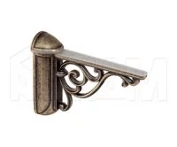 VENICE Менсолодержатель для деревянных и стеклянных полок 4 - 40 мм, L-125 мм, бронза состаренная: WRM.805.125.00AB