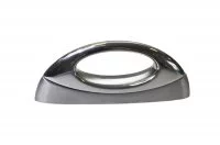 Ручка-скоба 64мм, отделка сталь шлифованная+хром глянец