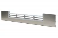 Решётка вентиляционная для цоколя алюминиевого H.100, L=600, сталь нержавеющая полированная
