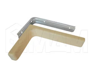 CORNER Менсолодержатель для деревянных полок с декоративной накладкой L-180 мм, бежевый (2 шт.): KB180BEIGE